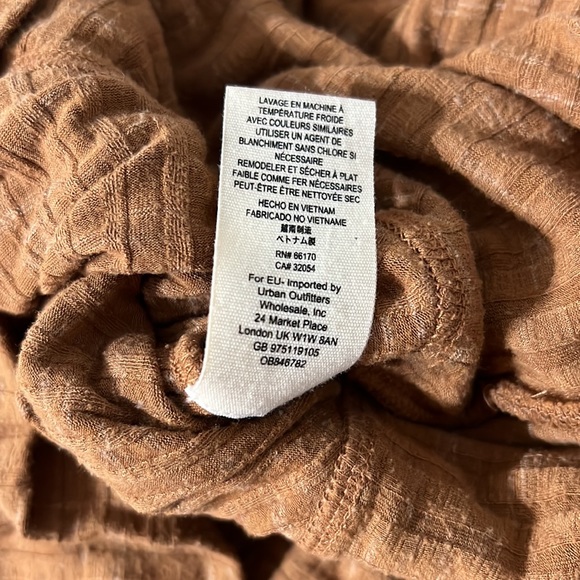 We the Free East Coast Light Brown Wrap Top Low Cut V Neck Small - Picture 11 of 11